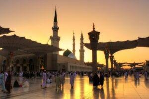 Beautiful sunset view from Masjid ul Nabvi (P.B.U.H)
