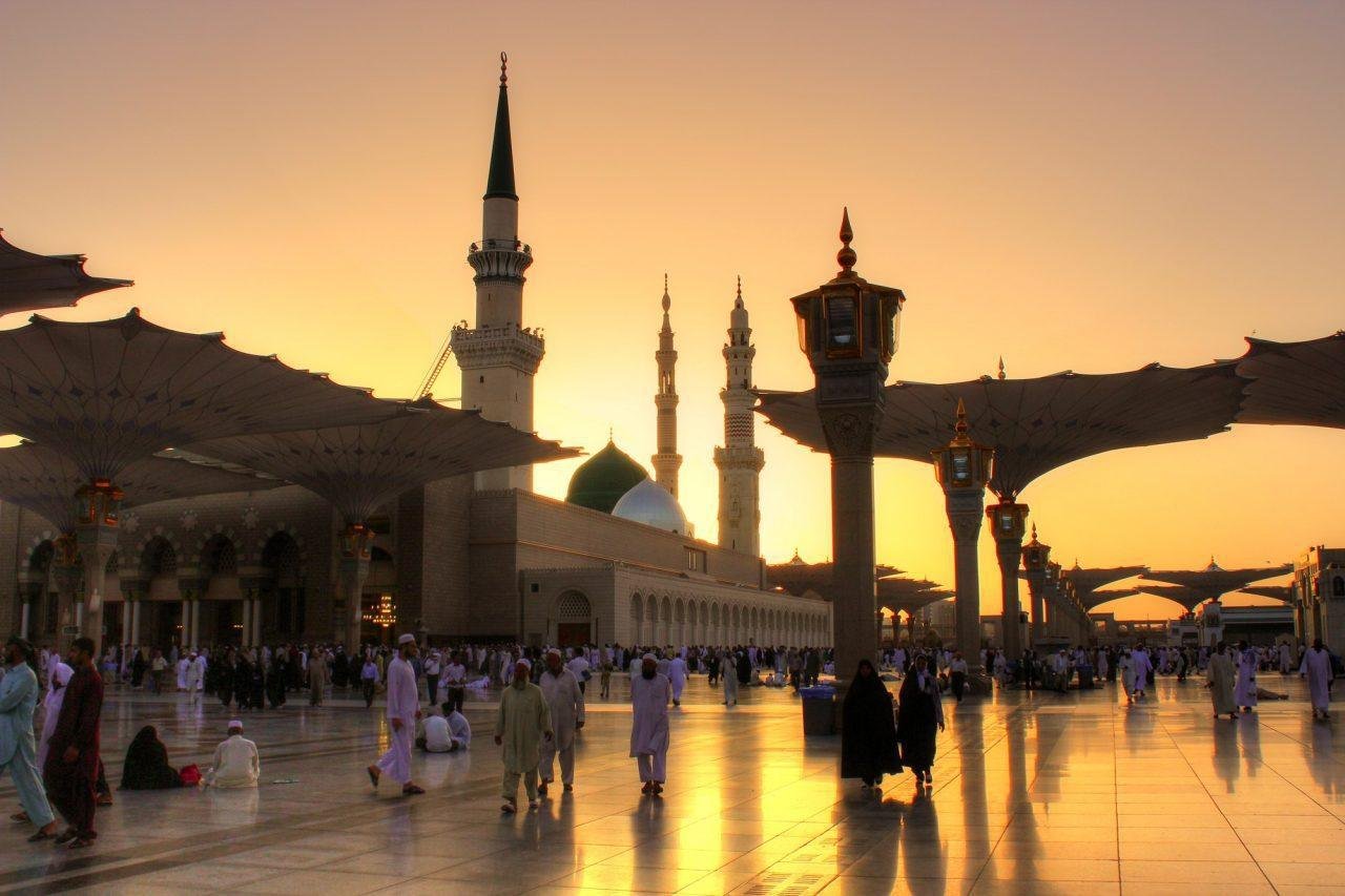 Beautiful sunset view from Masjid ul Nabvi (P.B.U.H)