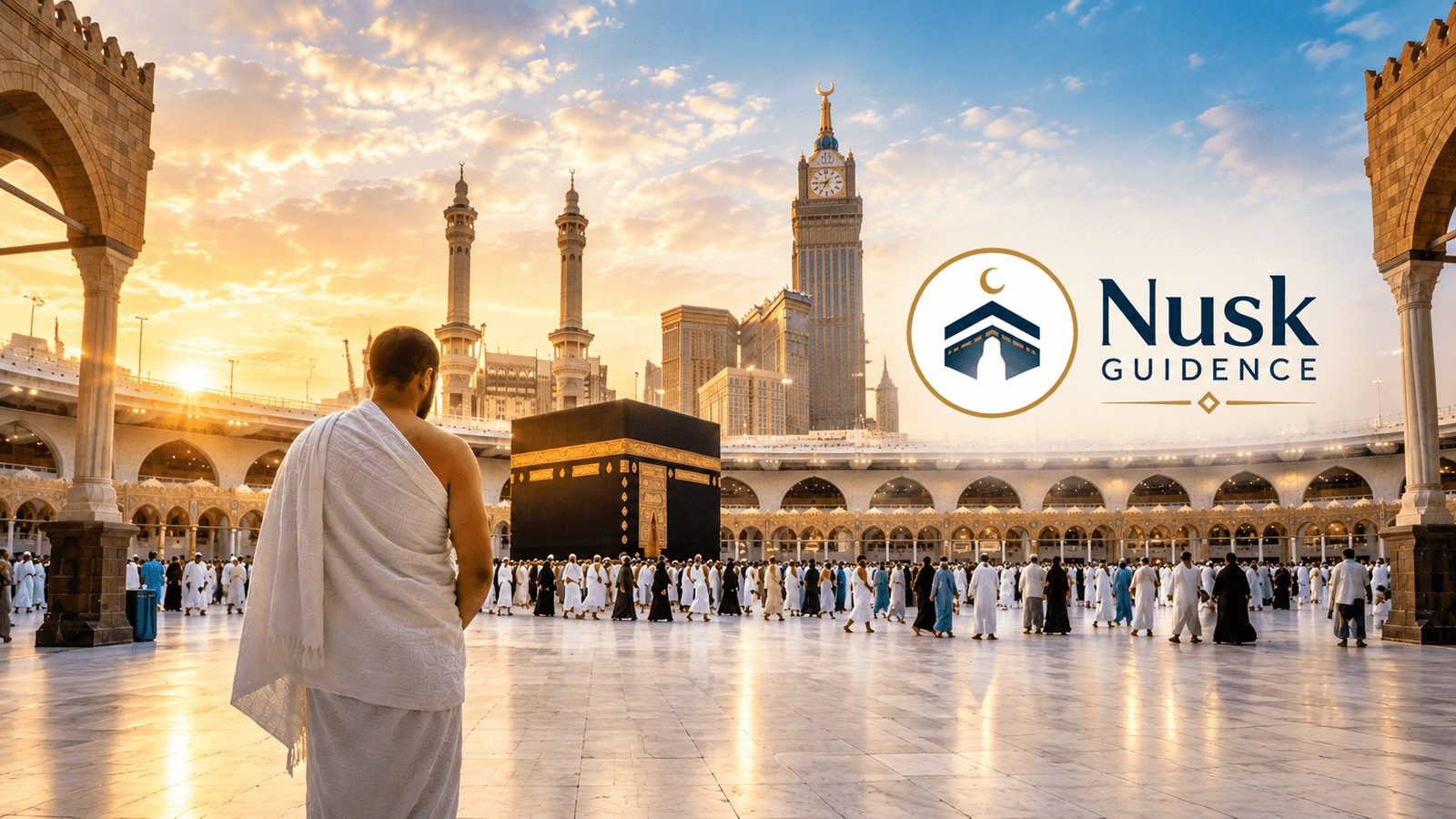 Hajj pilgrims following the official Nusuk booking process