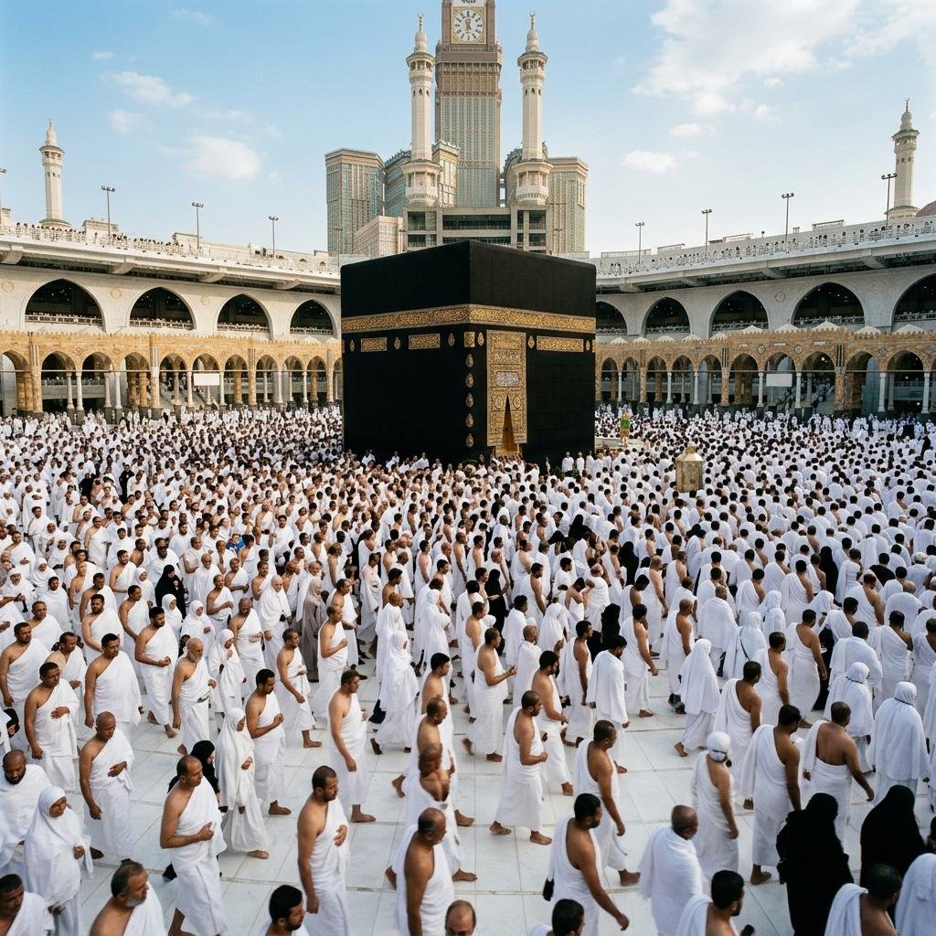 Air-conditioned Mina camp tents near the Jamarat in the Maktab A Hajj category