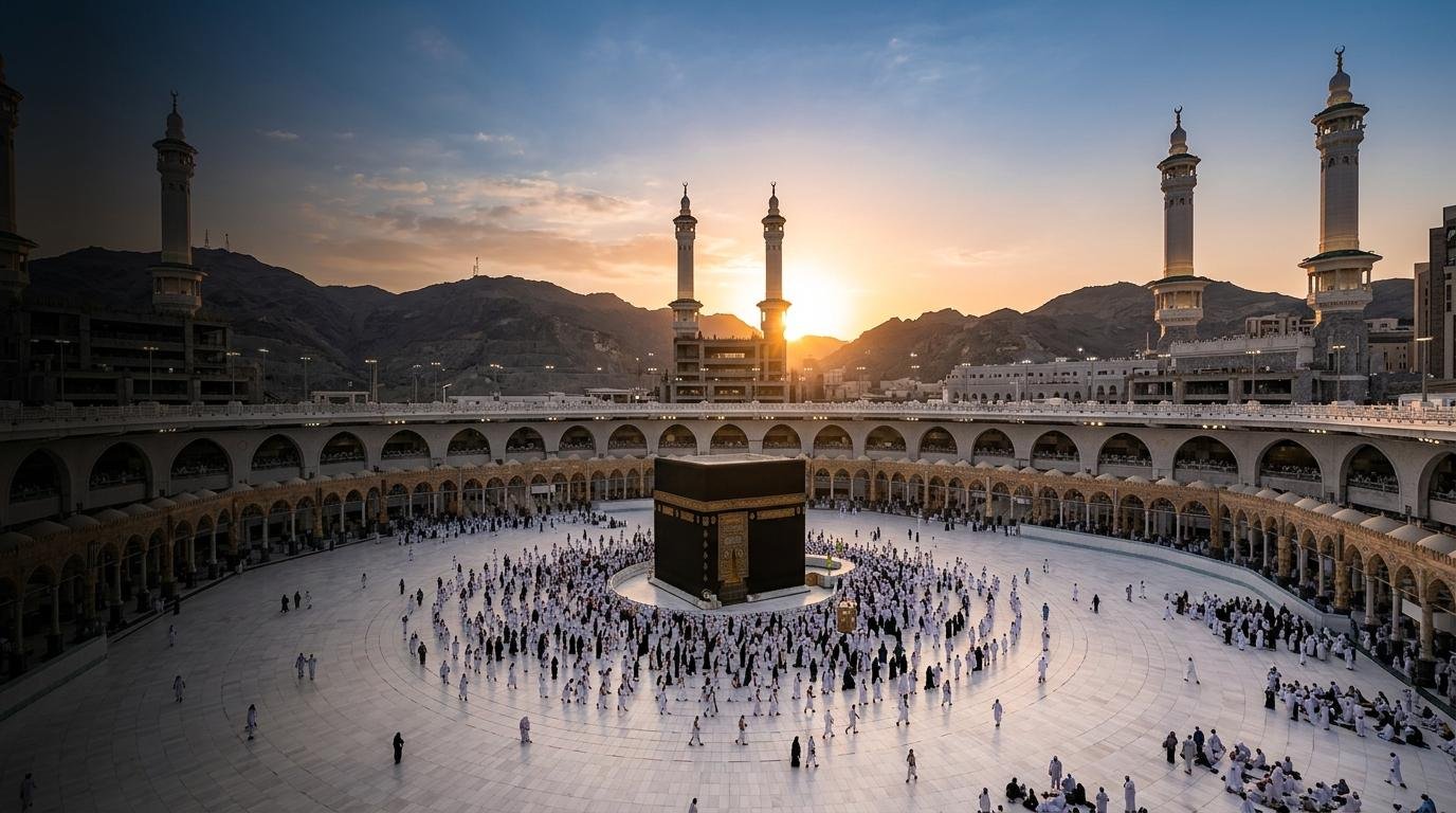 Beautiful view of Sunrise from Khana Kaaba