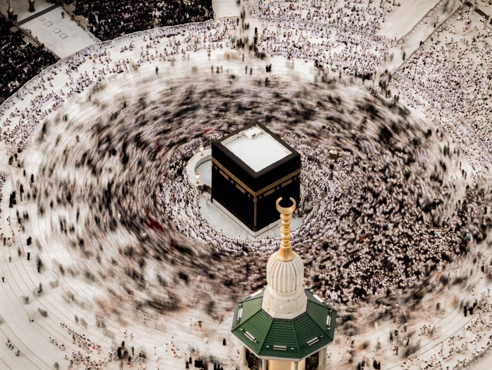 Pilgrims performing Umrah at Masjid al-Haram in Makkah