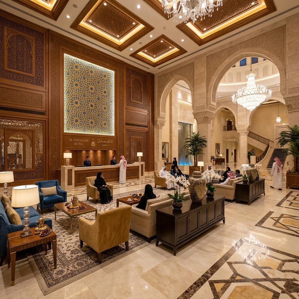 4 star Umrah package hotel lobby in Makkah
